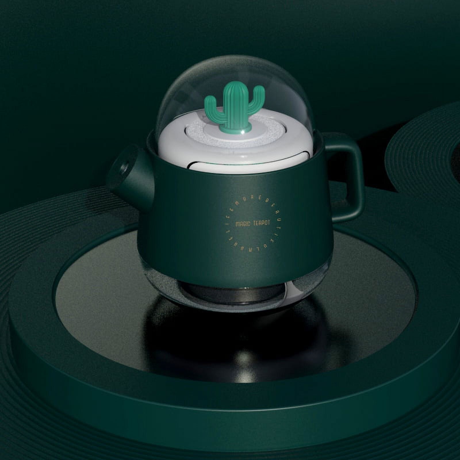 Cute Teapot Air Humidifier 360Ml (Green Shell Cactus)