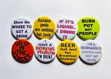 Vintage Reproduction Pinback Buttons Magnets & Bottle Openers. Set 34