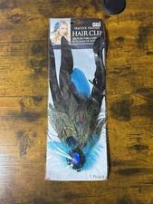 Peacock Feather Hair Clip Halloween Costume Cosplay Dress Up Accessory