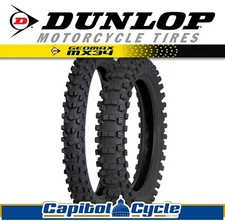 DUNLOP GEOMAX MX34 14" + 12" MX DIRT BIKE TIRE SET 60/100-14 AND 80/100-12 65CC