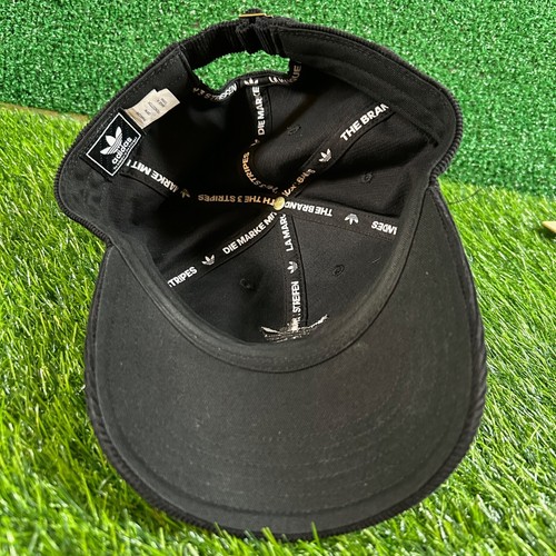 Adidas Corduroy Hat Cap Adjustable Strapback Baseball Trefoil Logo Casual Y2K - Picture 5 of 11