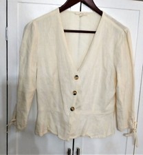 Le Lis Women's Ivory Colored 3 Button Stylish Blazer Size L  EUC