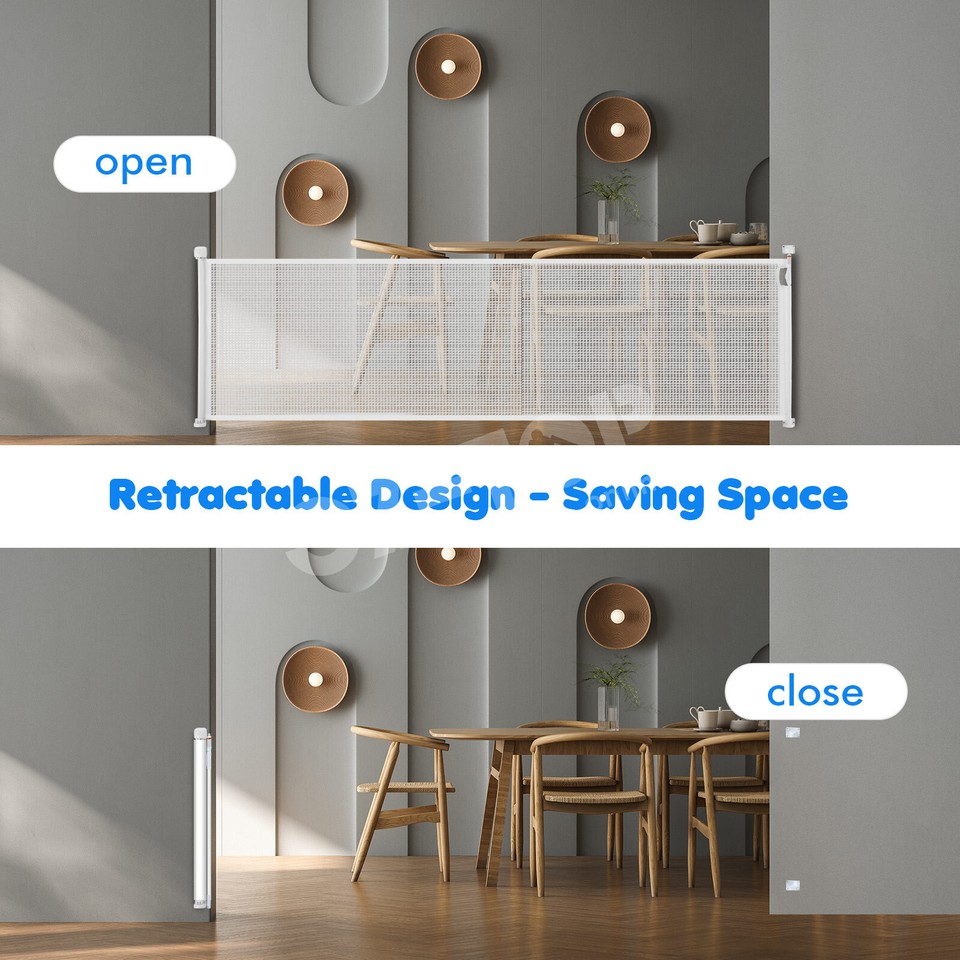 Dog Cat Baby Safety Gate Pet Enclosure Fence Safe Guard Barrier 350cm