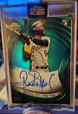 2022 Topps Chrome Black Rodolfo Castro Green Refractor Auto 74/99 Rookie