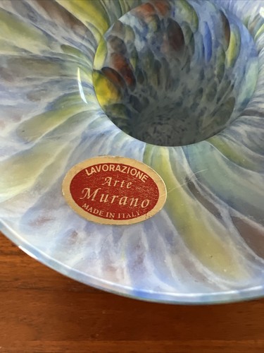 Vintage Mid-Century Italian Murano Multicolor Art Glass Vase - 5” - Picture 7 of 13