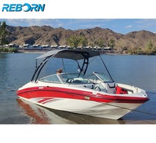 Reborn Launch Wakeboard Tower Black Powder Coated Plus Pro3 Tower Bimini Package