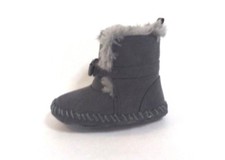 Teeny Toes Infant Baby Girls Boots Shoes Snow Rain NWT Gray Faux Fur sizes 4