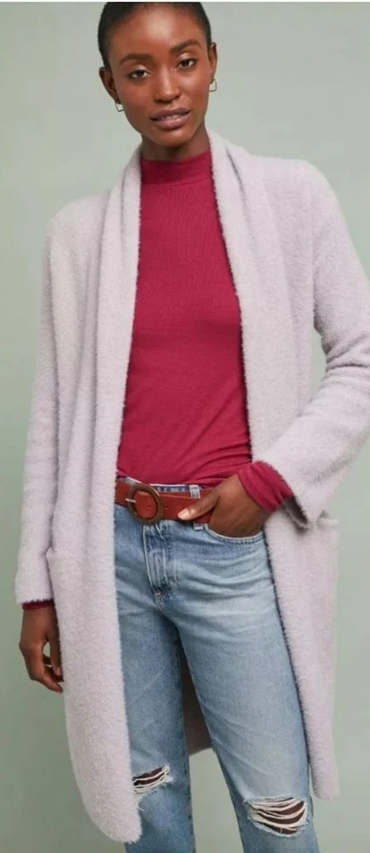 Cárdigan suéter Anthropologie XL púrpura para dormir en la nieve Foto 2 de 4