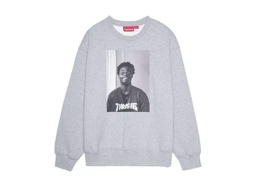 Supreme X Thrasher col rond gris bruyère