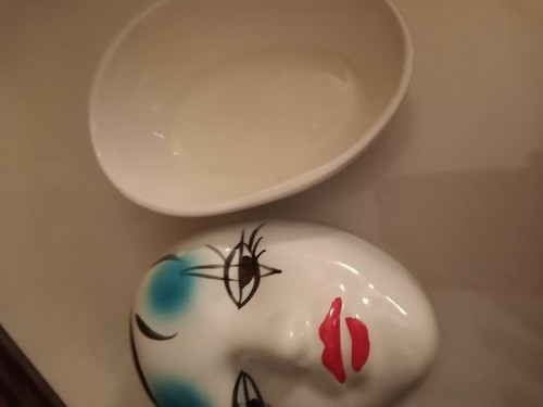 Vintage DAVAR of Taiwan Mime Ceramic Trinket Box - VG+ Gift or Collectible - Bild 3 von 4