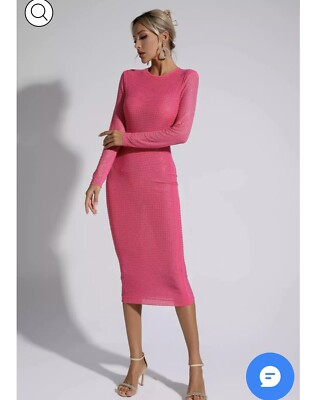knee length dresses for ladies Katie May Barbie Pink One-Shoulder Sleeveless Cutout Bodycon Midi Ash Dress main image 1