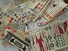 Vintage Airfix Kitmaster Modellino Aereo Treno Adesivi Fogli 1960s/70s Mista