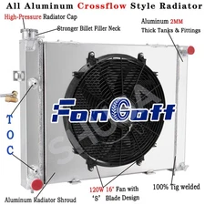 3 Row Aluminum Radiator&Shroud Fan For Jeep Grand Cherokee ZJ 4.0L L6 93-1997,95