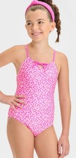 Swimsuit Cat  jack Girls Pink Leopard Spot Printed Sz L 10/12 Plus Nwt