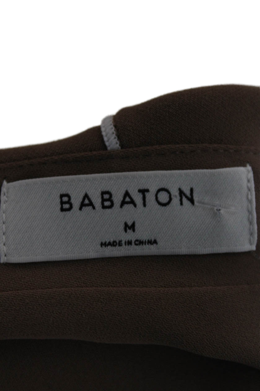 Babaton Womens Collared Solid Brown Polyester Lon… - image 7