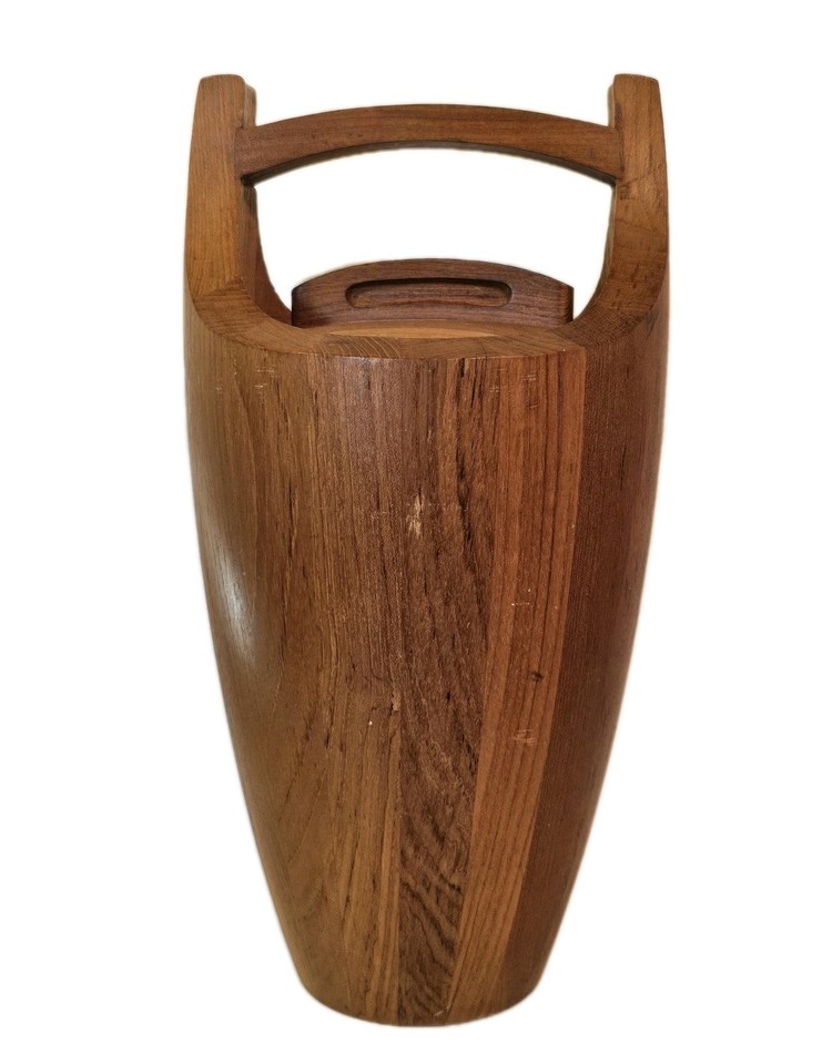 Vintage Dansk Jens Quistgaard IHQ Danish Staved Teak Ice Bucket 15.5"