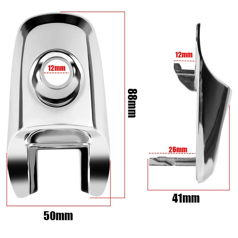 Tapa de cilindro de bloqueo de manija de puerta exterior cromada delantera izquierda para Ford Flex Lincoln MKX Foto 3 de 4