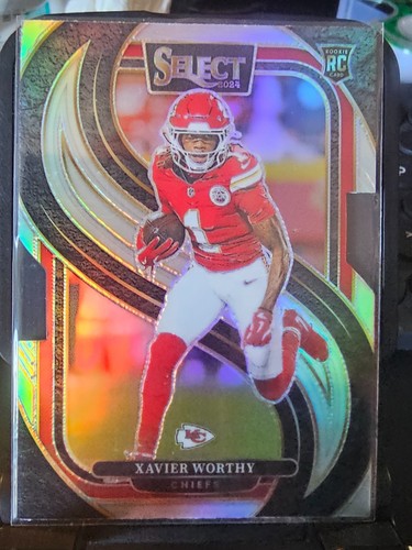 2024 Panini Select - Premier Level Xavier Worthy #119 Silver Prizm Die-Cut (RC)