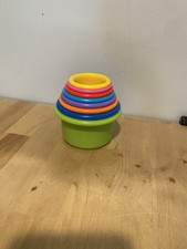 Educational Baby Stacking Cups - 8 Multi-Colored Toys for Learning and Bath Time