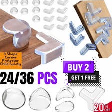 Rubber Furniture Corner Edge Table Cushion Guard Protector Baby Safety Clear