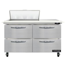 Continental Refrigerator SW48N8C-D 48" Sandwich / Salad Prep Table w/ 4 Drawe...