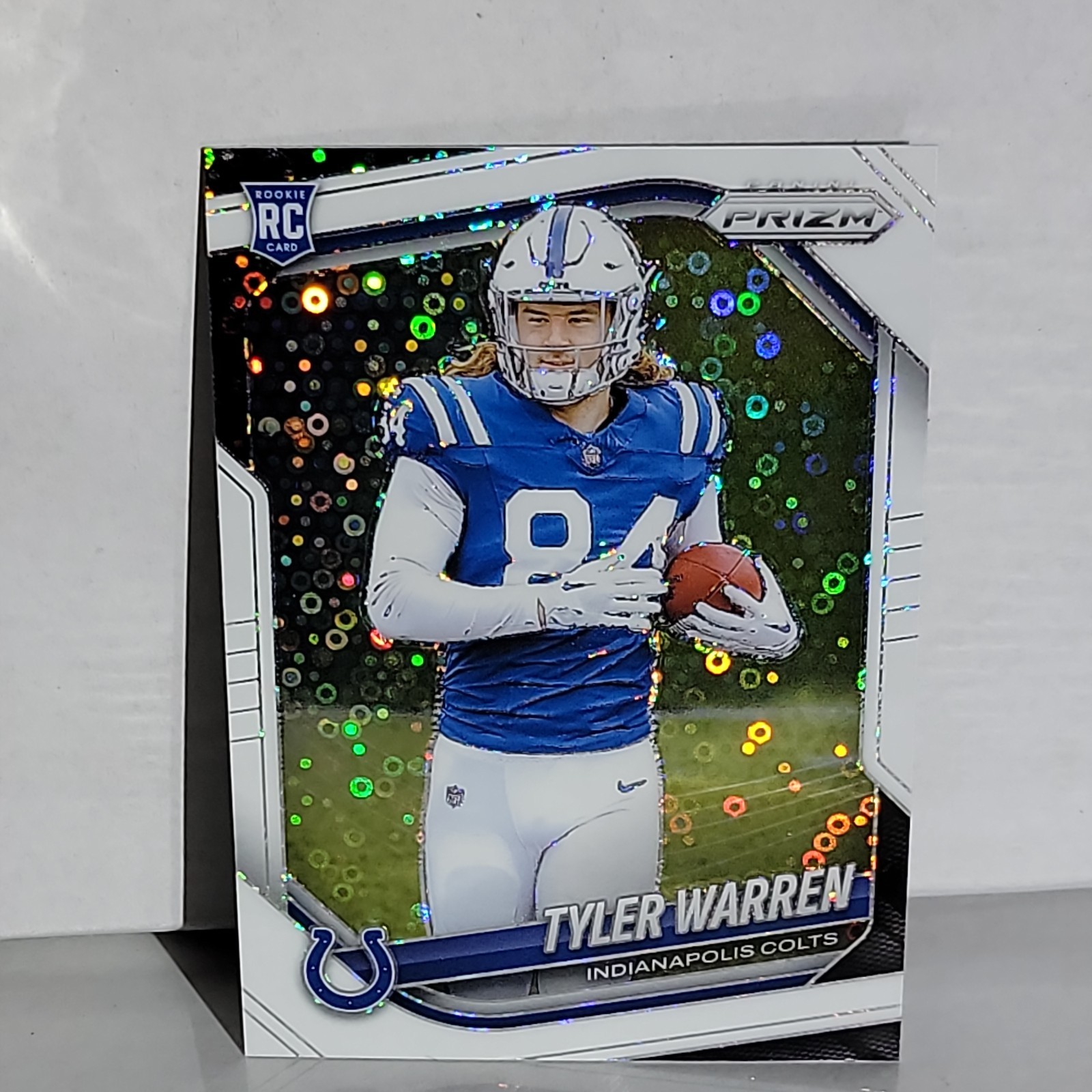 2025 Panini Prizm- Tyler Warren #339 White Disco Prizm RC Indianapolis Colts