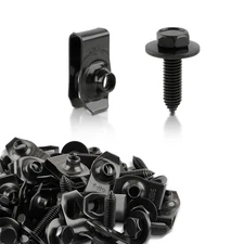  50PCS 25 Bolts 25 U-Nut Clips #1590 for Fender (858/19) Body Bolts Engine Cover