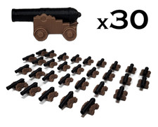 Miniature Cannons 30 Count 28/32mm Wargaming Terrain Ship Accessories