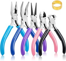 5 Packs Jewelry Pliers Set, Making Tools With Needle/Round/Chain/Bent/Zipper ...