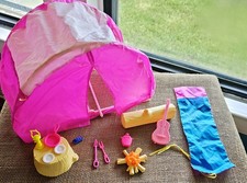 1995 Barbie Outdoor Fun Camping Set 67166 Incomplete