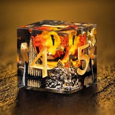 7-Piece Polyhedral RPG Dice Set  D20 D6 for Lord of the Rings  Tabletop Games