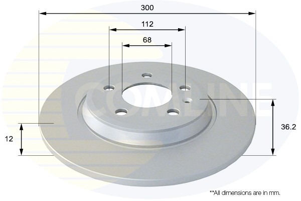 2 PCS COMLINE ADC1478 Brake Disc