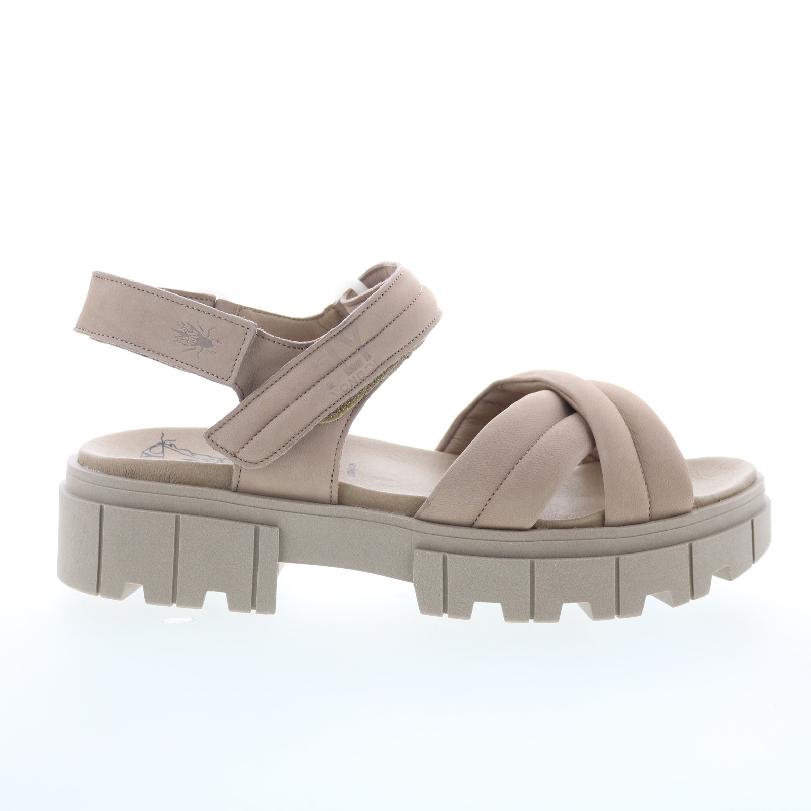 Fly London Jada JADA854FLY-004 Женские босоножки на сером кожаном ремешке, размер 41