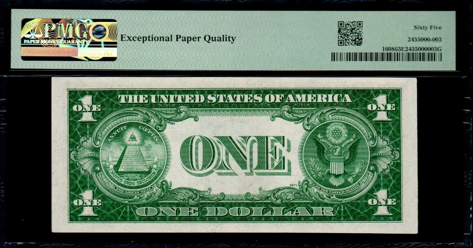 1935A $1 Silver Certificate DD Block PMG 65 EPQ Fr 1608 D/D Gem Uncirculated - Image 2 of 2
