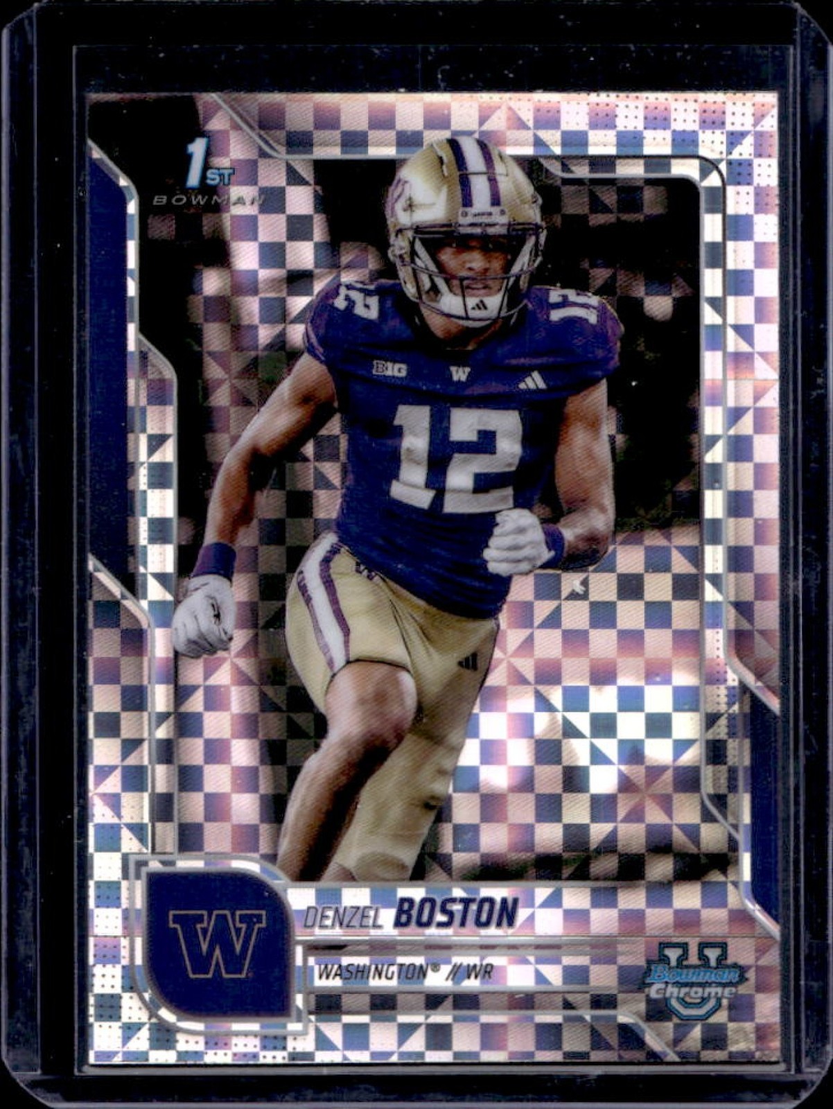 2025 Bowman Chrome U Denzel Boston X-Fractor 1st #34 Huskies