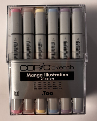 COPIC SKETCH Marker 24er Manga Illustration Set inkl. GRATIS FARBKARTE