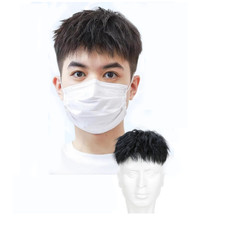 Natural  Curly Topper Human Hair Clip in Wiglet Hair Replacement Toupee For Men