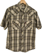 Vintage Levi's Pearl Snap Up Shirt Size Large Men's Western Plaid