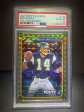 2024 topps chrome 18/50 dan fouts gold geometric psa 10