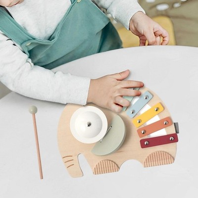 5 Note Wood Xylophone Percussion Instrument Color Perception Baby Musical Toy