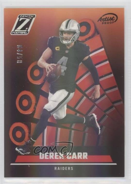 2022 Panini Zenith Artist Proof Silver 4/50 Derek Carr #83 00ht