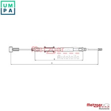 CABLE PULL PARKING BRAKE 10.4744 FOR PEUGEOT EXPERT/Van/TEPEE/Platform/Chassis
