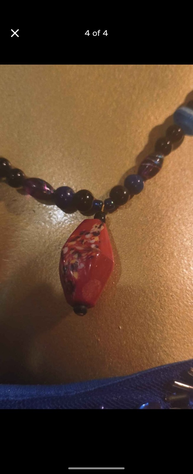 Artisan Handcrafted Multicolor Beaded Necklace Re… - image 4