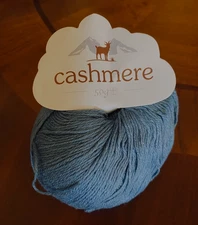 100% CASHMERE Yarn-DENIM BLUE- 50 g-SOFT