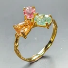 Handmade Natural Tourmaline Ring 925 Sterling Silver Size 7 /R469214
