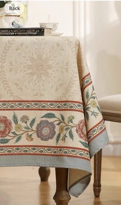 Bilin Gaier Tablecloth 55  X 71  Rectangle Linen Blend Easter Holiday Spring