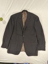 Balmain Paris Blazer Jacket Pinstripe Size 56L EU / 46L US Grey / Black Wool