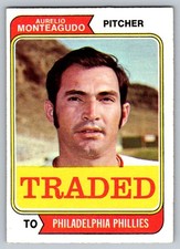 1974 Topps Traded #139T Aurelio Monteagudo Phillies (fair Condition)