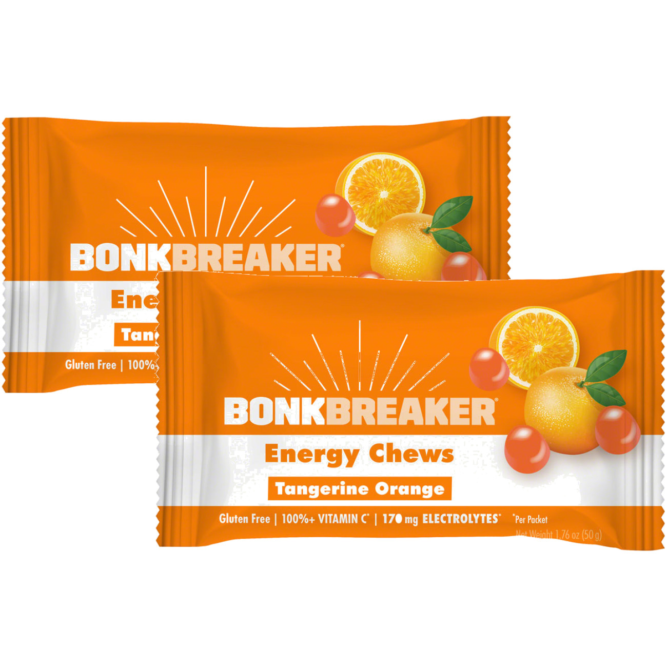 Упаковка из 2 жевательных конфет Bonk Breaker Energy - Мандариново-апельси, в коробке 10 упаковок
