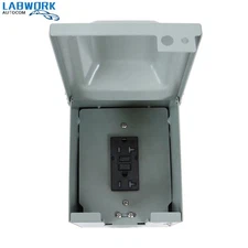 Outdoor Outlet Box 20 AMP WRTR GFCI Receptacle, Rainproof 3R Enclosure